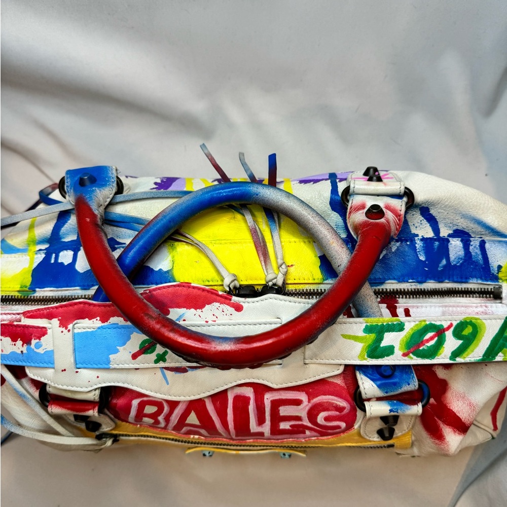 Custom painted Balenciaga city bag (custom painted 1 of 1) - Picture 4 of 7